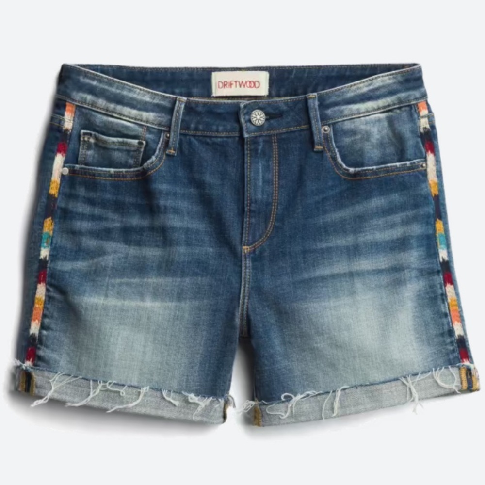 Driftwood's Cherrill Embroidered Side Stripe Released
Hem Short size 12/31